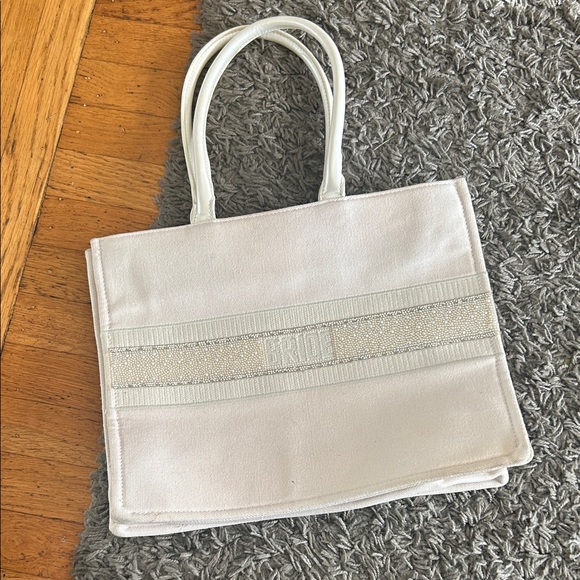 Betsey Johnson Handbags - Betsey Johnson BRIDE Fabric Tote Bag White